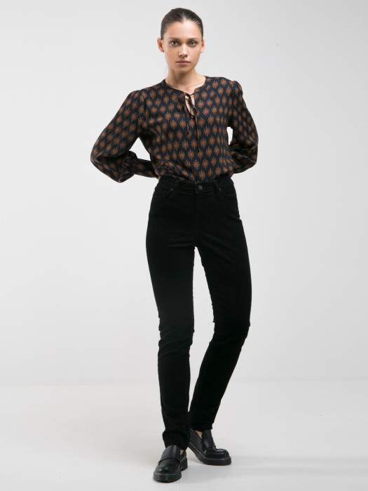 DENIMOVÉ NOHAVICE ŽENA ŠTRUKTÚRA KATRINA HIGH WAIST CORD 906